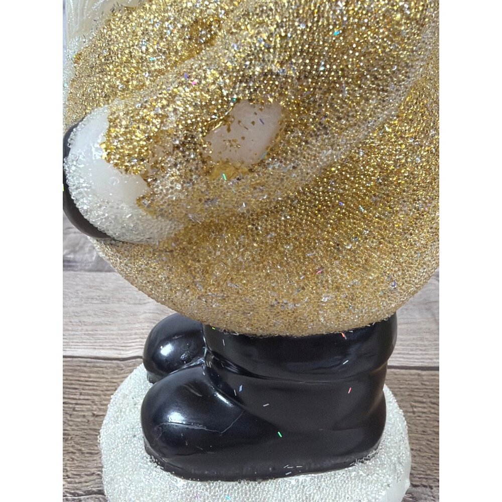 Pottery Barn 1998 Bougie Santa Glitter Candle Christmas Holiday Retired Vintage - Picture 8 of 15